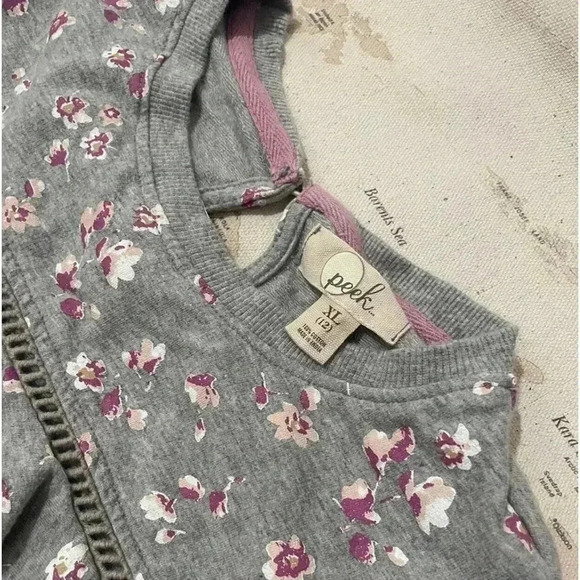 Peek 12 XL Gray Pink Floral
Ruffled Sweater - Picture 2 of 4